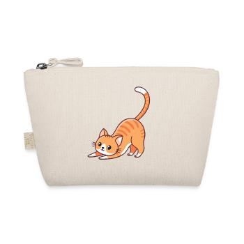 Orange kitten stretching - Organic Pouch - nature - Front