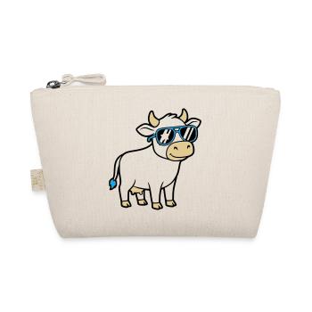 Cool Cow Sunglasses Casual Vector - Organic Pouch - nature - Front