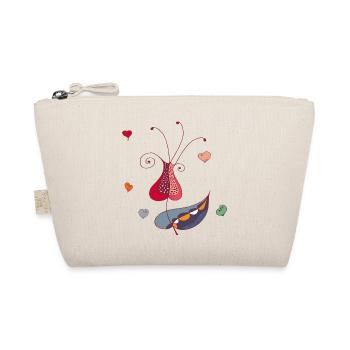 Heart Flower - Organic Pouch - nature - Front