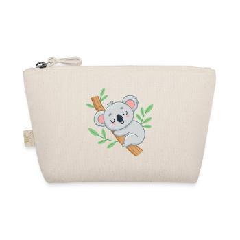 Dreamy Koala on Tropical Branch - Organic Pouch - nature - Front