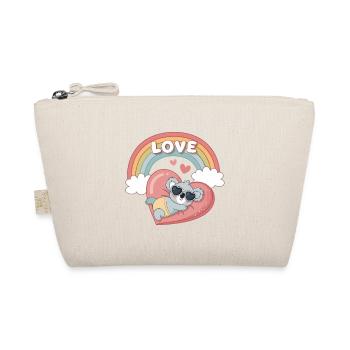 Koala-Liebe-Regenbogenherz - Bio-Täschchen - Natur - Vorne