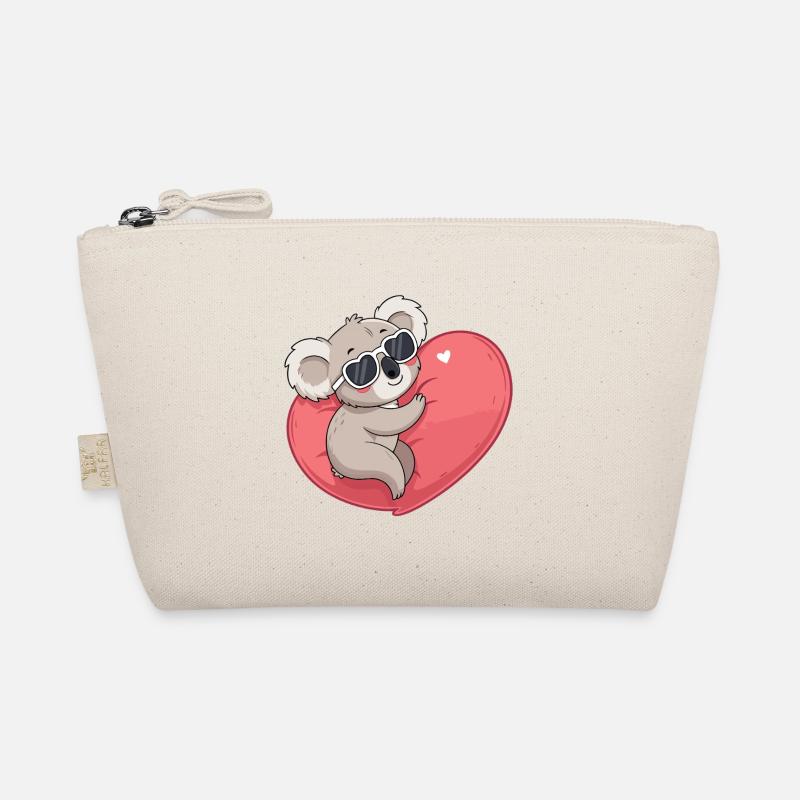 Koala Smiling Heart Organic Pouch