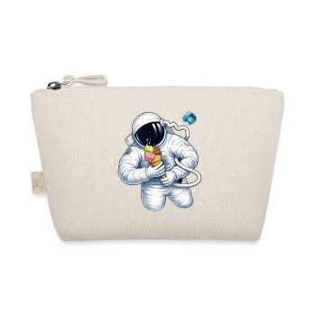Astronaut mit Eiscreme im Weltall  - Organic Pouch - nature - Front