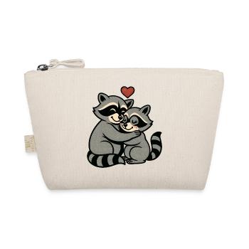 Raccoon-Hug Herzliebe - Bio-Täschchen - Natur - Vorne