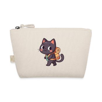 Chat explorateur avec sac à dos orange - Trousse biologique - nature - Devant