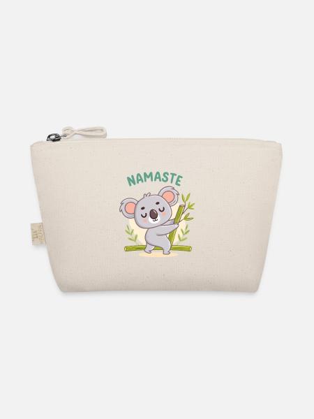 Koala Namaste Pastel Bamboo - Organic Pouch - nature - Front