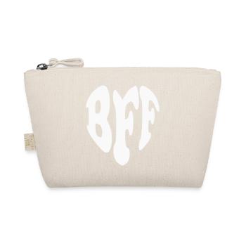Best Friends Forever Heart – Anpassbare Farbe - Bio-Täschchen - Natur - Vorne