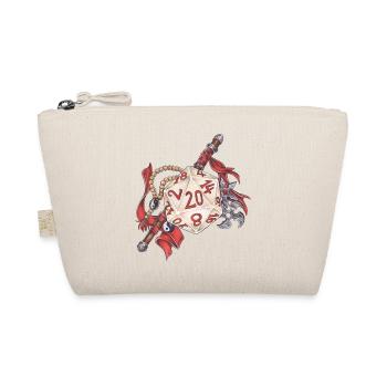 Role Playing Game Tabletop D20 Dice Gift Monk - Organic Pouch - nature - Front