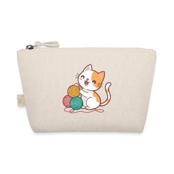 Kitten and Colorful Balls - Organic Pouch - nature - Front