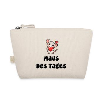 Maus mit Herz - Bio-Täschchen - Natur - Vorne