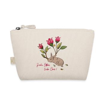 Osterhase mit Tulpen - Bio-Täschchen - Natur - Vorne