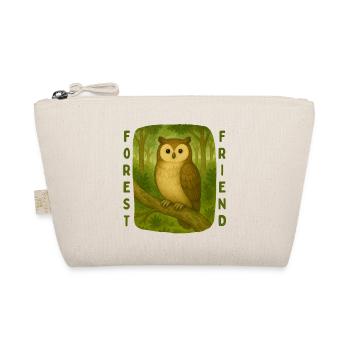 Owl on a Branch - Friend of the Forest - Organic Pouch - nature - Front