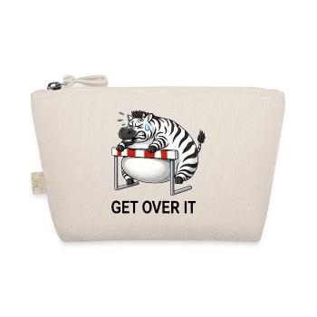 Cute cartoon zebra funny hurdles get over - Organic Pouch - nature - Front