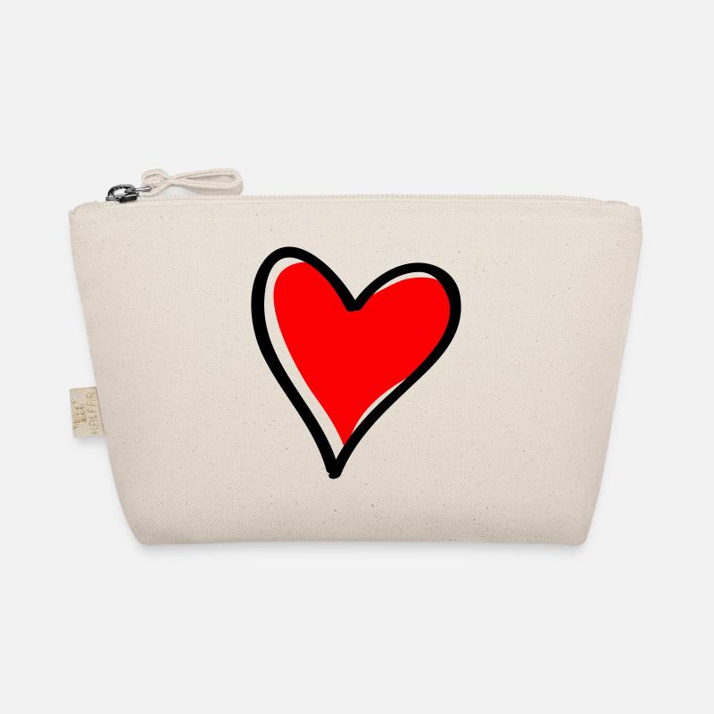 Rotes Herz Minimal-Icon Bio-Täschchen