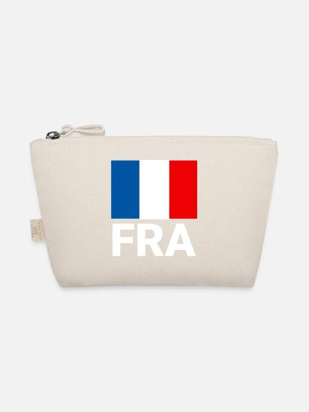 Drapeau français sportif avec abréviation FRA - Trousse biologique - nature - Devant