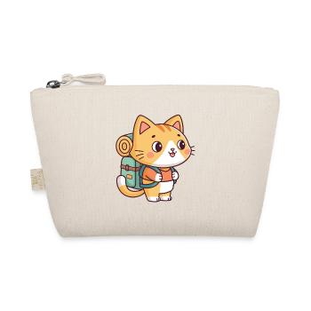 Kawaii Hiker Kitten - Organic Pouch - nature - Front