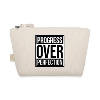 Progress Over Perfection Spruch Motivation Mindset - Bio-Täschchen - Natur - Vorne