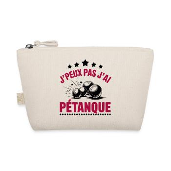 t shirt de pétanque j'peux pas j'ai petanque - Trousse biologique - nature - Devant