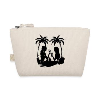 Girls Holiday Palm Trees Women - Organic Pouch - nature - Front
