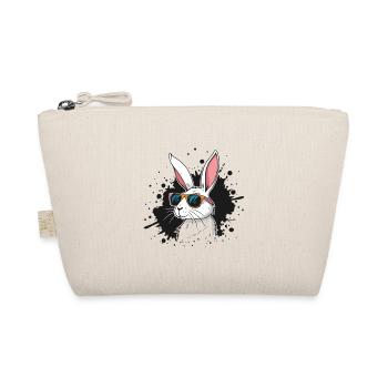 Solar bunny in pop art glasses - Organic Pouch - nature - Front