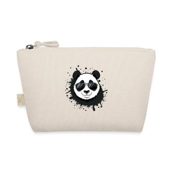 Panda glasses splatter - Organic Pouch - nature - Front