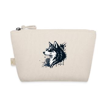 Husky chic glasses and splash - Organic Pouch - nature - Front