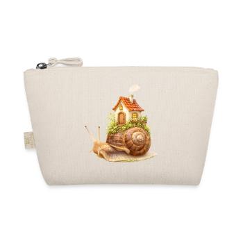 Snail with small house fantasy illustration - Organic Pouch - nature - Front
