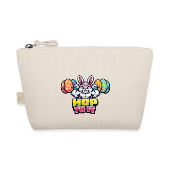 Ostern Gym Pumpernickel Hantel Muskeln - Bio-Täschchen - Natur - Vorne