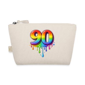 90 Rainbow Retro Number - Organic Pouch - nature - Front
