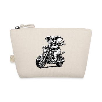Éléphant sur moto avec style - Trousse biologique - nature - Devant