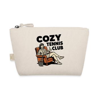 Cozy Tennis Club, stylisches Tennis Fan Hoodie - Bio-Täschchen - Natur - Vorne