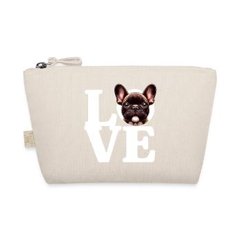 LOVE French Bulldog Dog Dog Lover Funny - Organic Pouch - nature - Front