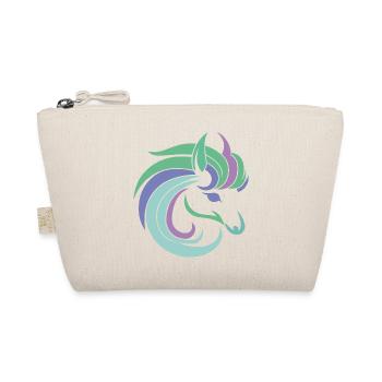 Pastelldrache Silhouette - Bio-Täschchen - Natur - Vorne