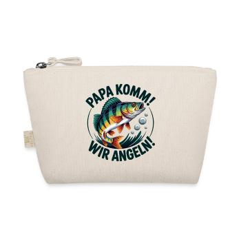 Angeln mit meinem Papa - Bio-Täschchen - Natur - Vorne
