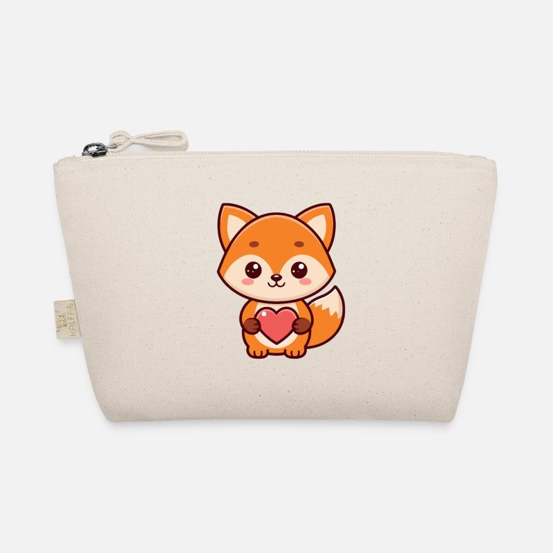 Fox Heart Sweet Cartoon Organic Pouch
