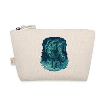 Northern Lights Wolf in the Forest - Organic Pouch - nature - Front