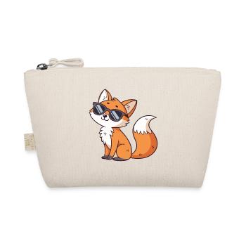Fox swag in sunglasses - Organic Pouch - nature - Front