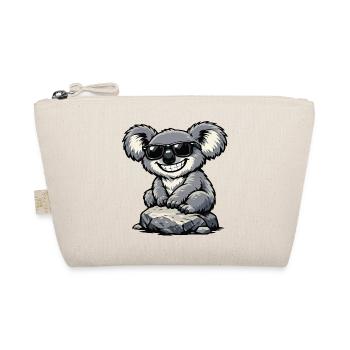 Cool koala on stone with sunglasses - Organic Pouch - nature - Front