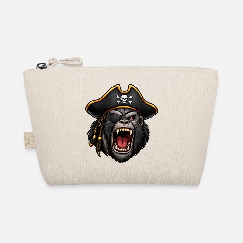 Pirate gorilla with eye patch Organic Pouch