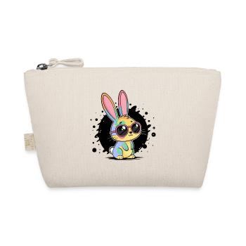 Rainbow Bunny Pastel Glasses - Organic Pouch - nature - Front
