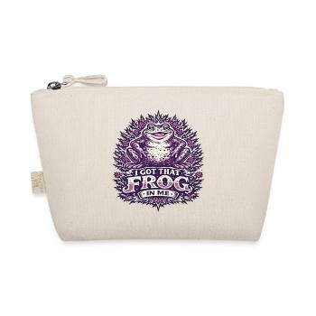 Frog in Me Vintage Emblem - Organic Pouch - nature - Front