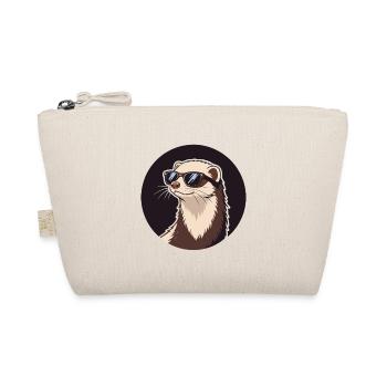 Cool Ferret – Abzeichen & Sonnenbrille - Bio-Täschchen - Natur - Vorne