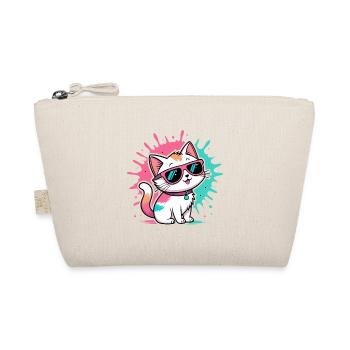 Bunte Katzen-Sonnenbrille - Bio-Täschchen - Natur - Vorne
