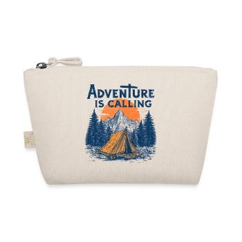 Camping Abenteuer Spruch Adventure Is Calling Camp - Organic Pouch - nature - Front