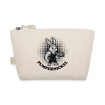 Pumpernickel Fitness Hase Bizeps Krafttraining - Bio-Täschchen - Natur - Vorne