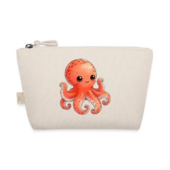 Kawaii Orangener Oktopus - Bio-Täschchen - Natur - Vorne