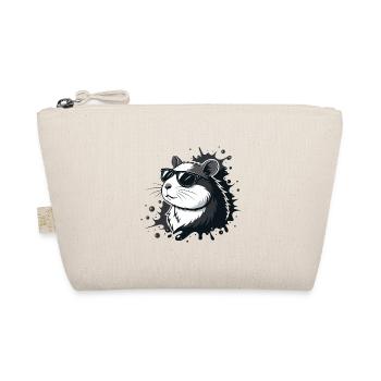 Chic hamster black glasses splash - Organic Pouch - nature - Front