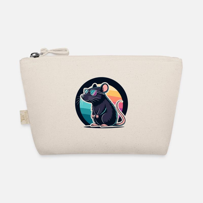 Retro Rainbow Bedtime Chic Maus Bio-Täschchen