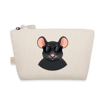 Mouse chic black glasses - Organic Pouch - nature - Front