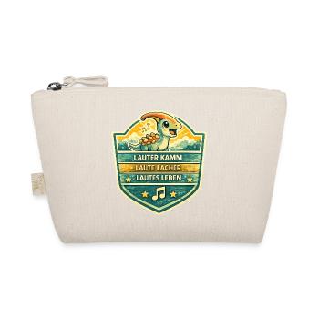 Dino Badge Lautes Leben - Bio-Täschchen - Natur - Vorne